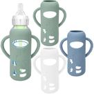 Mangas de silicone para mamadeiras de vidro Dr. Brown's, 240 ml, pacote com 3