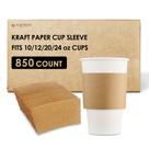 Mangas para copos Pacote Harvest Pack de papel kraft ondulado HAKOWARE 850 ct
