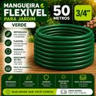 Mangueira 50 metros verde para jardim quintal irrigação trançada não dobra resistente
