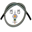 Mangueira Aço 1m Registro 2kg C/ Visor Chamas Forte Botijão