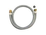 Mangueira Aço 80cm M X F Instalação Gás Gn Glp Nitrílica