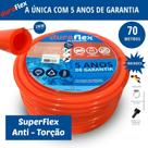 Mangueira anti-torção Siliconada Laranja 70 Metro Duraflex