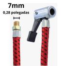 Mangueira Bico Reparo Bomba De Ar Encher Pneu Original 70cm - extensão inflador bomba ar Mangueira Bico Reparo Bomba De Ar Encher Pneu Original 70cm - extensão inflador bomba ar