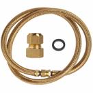 Mangueira de Cobre Gás Encanado 1,0m (Flexível de Tomback NBR 14177) + Adaptador para Fogão ou Forno