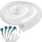 Mangueira de coleta de poeira Qucship PVC 4 x 10' resistente a perfurações