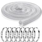 Mangueira de coleta de poeira Yaocom 4 em 9 m PVC com aço inoxidável Mangueira de coleta de poeira Yaocom 4 em 9 m PVC com aço inoxidável