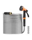 Mangueira de jardim VEVOR Metal 15m em aço inoxidável com bico de pulverização