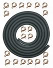 Mangueira de linha de combustível YAMAKATO de borracha de 10 pés com 20 braçadeiras de 8 mm ID Mangueira de linha de combustível YAMAKATO de borracha de 10 pés com 20 braçadeiras de 8 mm ID