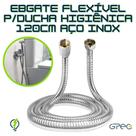 Mangueira Engate Flexível Cromado Para Ducha Higiênica 120cm