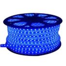 Mangueira Fita LED Azul 100 Metros Achatada Efeito Natal 220V IP66 Externa + 4 Conectores