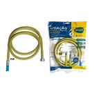 Mangueira Flexível Blukit Economy Rosca Fêmea 1/2" x 3/8" Espigão para Gás de 200 cm - 182540