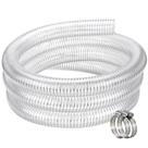 Mangueira flexível ZY-Hosetube Clear Wire reforçada 1 1/4" - 10 pés Mangueira flexível ZY-Hosetube Clear Wire reforçada 1 1/4" - 10 pés