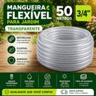 Mangueira Jardim 50 Metros Trançada Reforçada Flexível Anti Dobra Irrigação Quintal