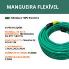 Mangueira Jardim Reforçada GardenFlex Lisa Flexível Borracha agua 50 30 25 20 15 10 e 7 Metros
