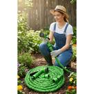 Mangueira Mágica Expansiva 30m c/ 7 Jatos - Azul/Verde