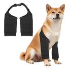 Manguitos para Patas de Cachorro PETAXCELL 2XL Preto Poliéster Frente Manguitos para Patas de Cachorro PETAXCELL 2XL Preto Poliéster Frente
