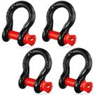 Manilha D-Ring VEVOR 1/2 Alloy Steel, 8 toneladas, resistência à ruptura, pacote com 4 unidades
