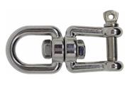 Manilha Dupla Inox Com Destorcedor Em Inox 8mm Cabos Barco