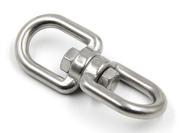 Manilha Dupla Tornel Inox Destorcedor Inox 8mm Cabos Barco
