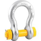 Manilha para cabo de aço 1.1/2" curva uso industrial galvanizado com porca e cupilha - Vonder