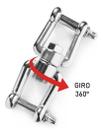 Manilha reta com destorcedor duplo inox 6mm
