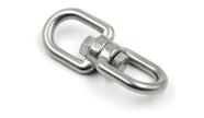 Manilha Tornel Dupla 8 Mm Em Aço Inox Destorcedor Girador