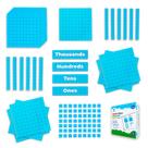 Manipuladores matemáticos Simply Magic 131+4 peças Jumbo Blue Magnetic