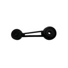 Manivela Reguladora Vidro Metal Preta Pampa/Pickups Ford