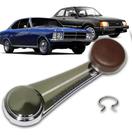 Manivela Vidro Cromada Opala Caravan Chevette Botão Marrom Manivela Vidro Cromada Opala Caravan Chevette Botão Marrom