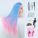 Mannequin Head Amyqueen com cabelo de 29 cm para modelar o cabelo