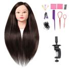 Mannequin Head Armum 80% cabelo humano 26-28 Cabeleireiro 4