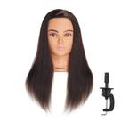 Mannequin Head Hairingrid 100% cabelo humano 20-22 polegadas marrom escuro