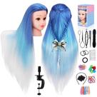 Mannequin Head TopDirect 29 Sintético para cabelo com pinça e ferramentas