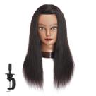 Mannequin Head Traininghead 20-22 100% cabelo humano com pinça