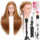 Mannequin Head YODIDI de 28 polegadas com 80% de cabelo humano e conjunto de tripé