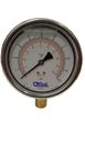 Manômetro Caixa Inox Dn100 0 a 10 Dupla Escala Bar kgf/cm² com Certificado de Calibração e Etiqueta