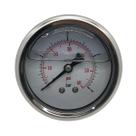 Manômetro Horizontal de Pressão Glicerina Inox 4 Bar 63mm