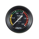 Manômetro Mecânico Pressão De Turbo 0-2kgf/cm² 52mm Preto
