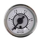 Manômetro Mecânico Pressão Do Óleo 0-7kgf/cm² Branco Fusca