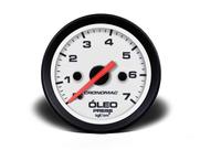 Manômetro óleo 52mm mecânico 7kg street branco cronomac