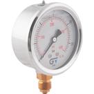 Manômetro Vertical 1/4" Bsp, 63 mm, com Glicerina, Caixa em aço Inox, 400 Lbf/pol² (psi), 3822 025 Genebre