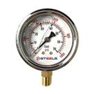 Manômetro Vertical Com Glicerina 1000 Psi 1/4 Npt 63 mm Inox