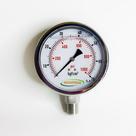 Manômetro vertical - Total Inox Diam.100mm (4”) Escala 0-70 KGF/CM2 X 1000 PSI - Com Glicerina
