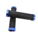 Manopla Bicicleta MTB SR-70 C/ 02 Trava Alum Preto C/ Azul