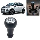 Manopla Bola da Alavanca de Câmbio Preto com Tampa Cromada Citroen C3 e C4 2003 até 2012 Ré para Trás L800501
