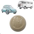 Manopla Bola De Câmbio Kombi Fusca Karmann Ghia Brasilia 1955 Até 1986 Bege 4 Marchas