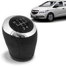 Manopla Bola de Câmbio Onix Prisma Cobalt Spin Sonic 2012 2013 2014 2015 2016 2017 2018 19 2020 Lente Preta Aro Cromado