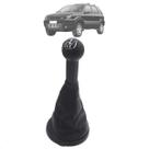 Manopla + Coifa Cambio Ecosport 2003 2004 2005 2006 Lente Preta C/ Aro Prata