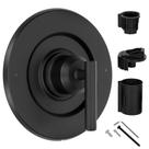 Manopla de Chuveiro Lanmun T2901BL Preto Fosco em Metal Maciço