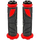 Manopla Emborrachada Moto Modelo ZX-523 Preto e Vermelho